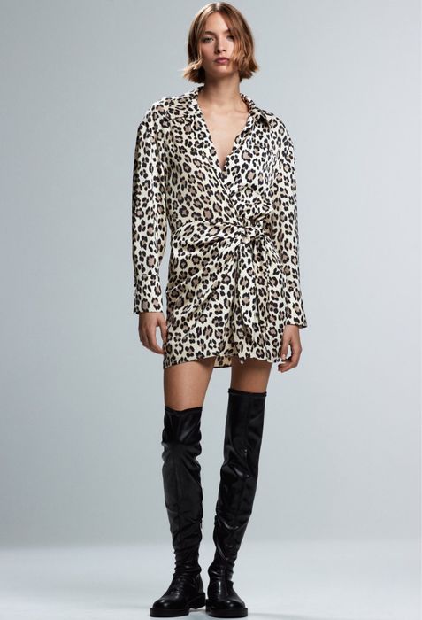 Платье леопард