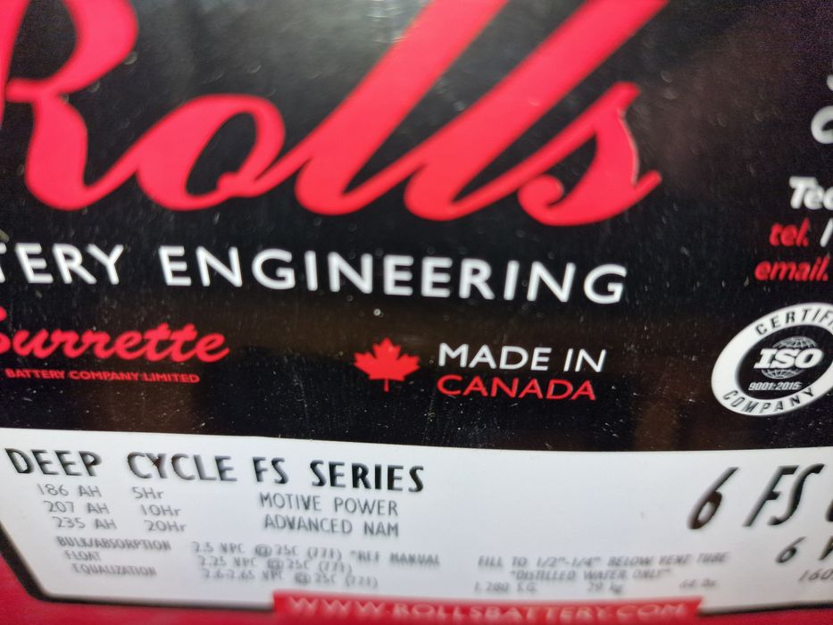Banc baterii deepcycle 235Ah,6v ,17 kwh Rools
