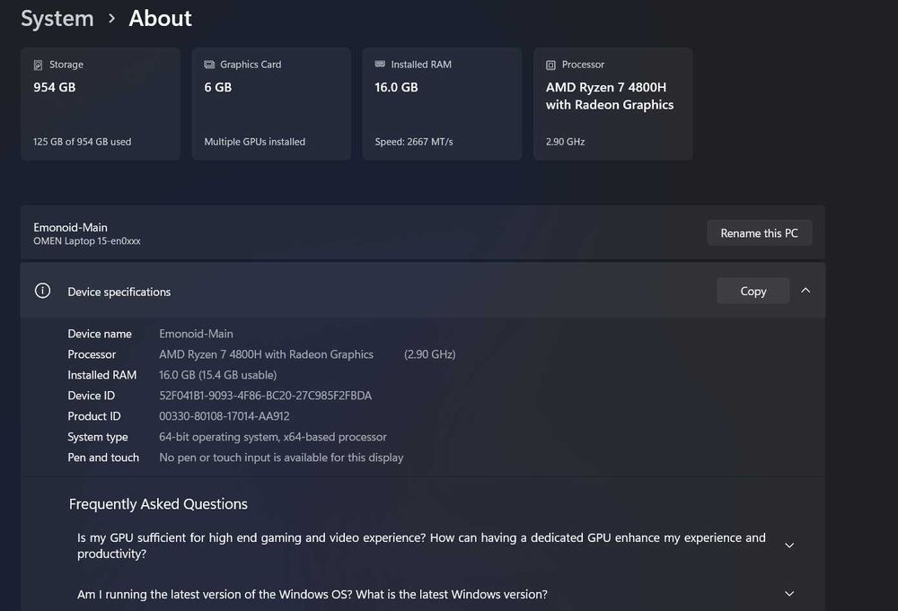 Гейминг лаптоп HP Omen 15-en0 | Ryzen 7 | GTX1660 | 16GB RAM | 1TB SSD