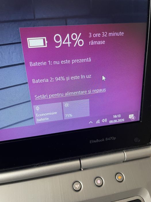 Laptop HP EliteBook intel core i5,2,60GHz,Display 14 inch led,500gb memorie,baterie bună,vine cu încărcător