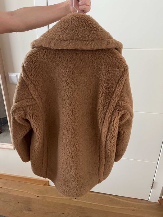 Teddy Bear дамско зимно бежово палто oversized