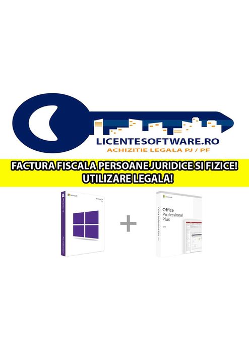 Pachet PROMO: Windows 10 Pro + Office 2019 Pro Plus - Licente Retail!