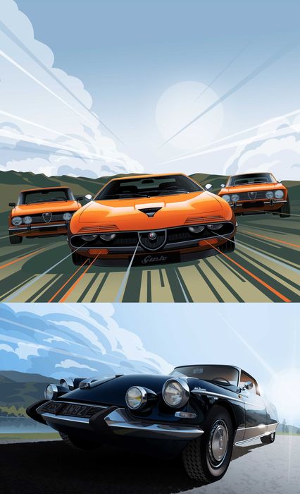 Автомобилни ПОСТЕРИ и персонализирани илюстрации