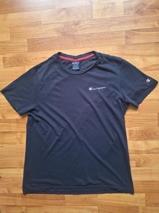 Tricou Champion Script Logo Mărimea M Navy Bleumarin Small Logo 100% Bumbac