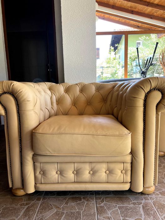 Комплект холна гарнитура еко кожа; Диван тройка, диван двойка, фотьойл