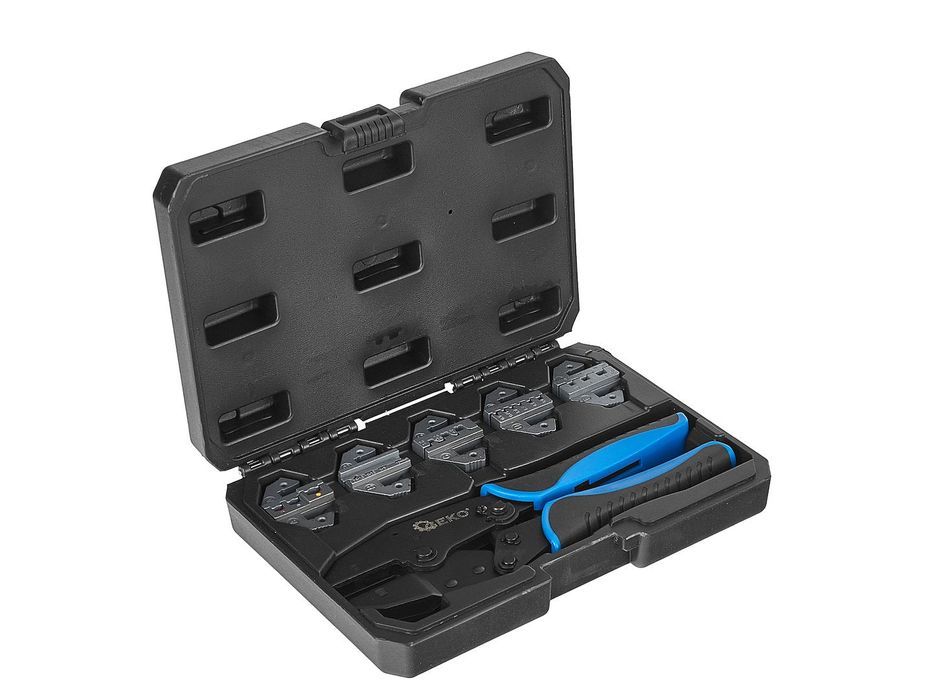 Cleste pentru sertizare mufe si conectori cu 5 capete interschimbabile