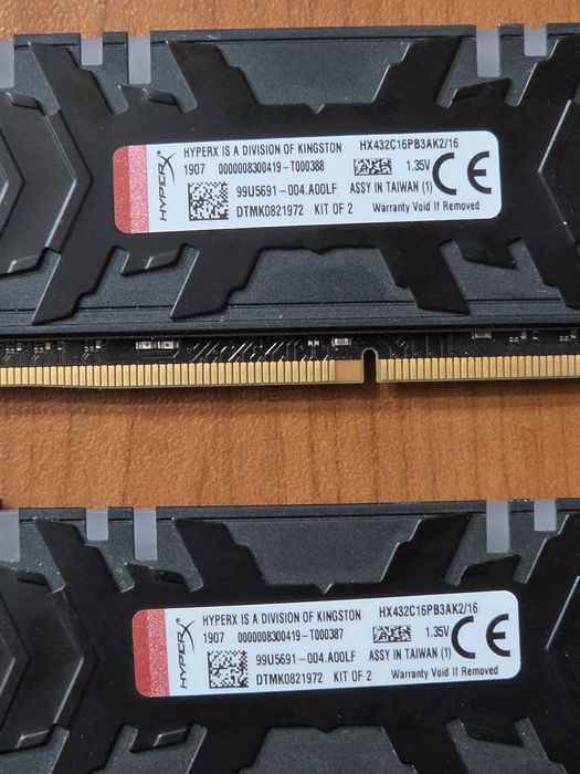 16gb [2x8gb] ddr4 3200mhz Kingsron HyperX Predator RGB