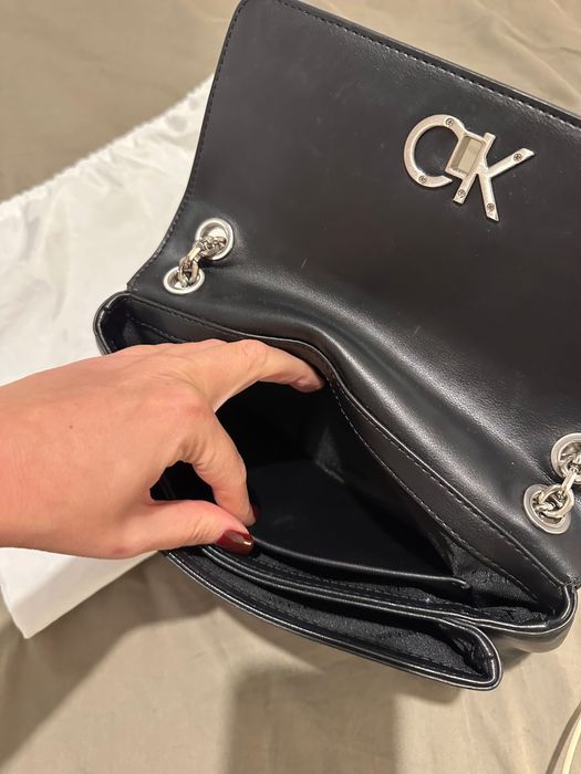 Geantă, Calvin Klein, dama, negru