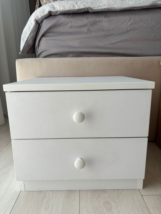 Set 2 Noptiere Albe   35 ×  35  × 40