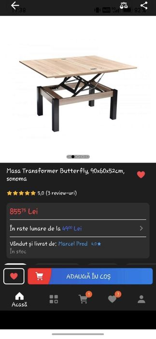 Masa extensibilă