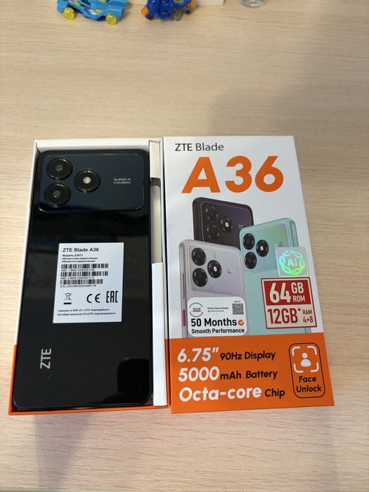 Смартфон ZTE Blade A36 64GB Black