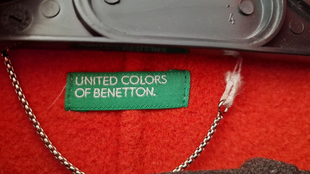 Палто Benetton от вълна и кашмир