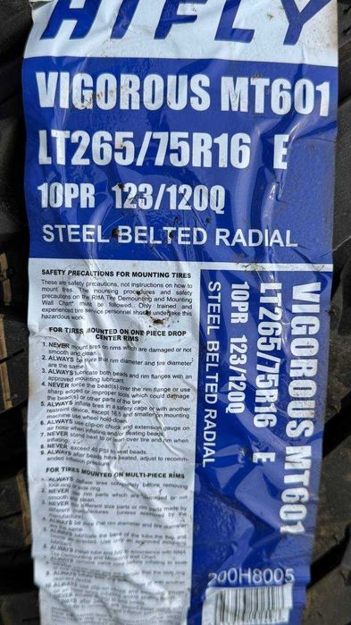 LT265/75R16 MT601 HIFLY