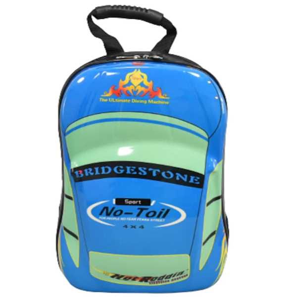 Детска раница, 3D, Поликарбон, Кола, Син