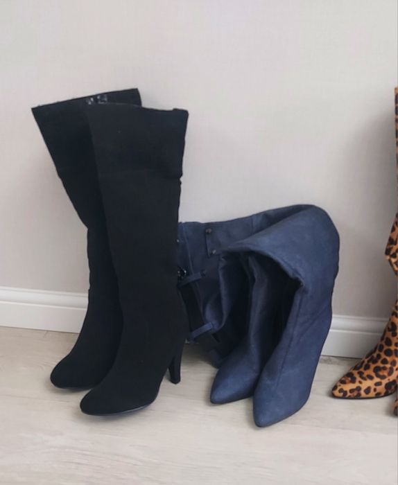 Новые леопардовые  сапоги зима демисезон