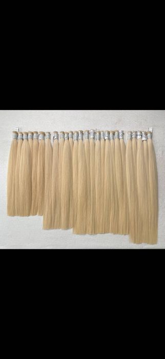 Vând extensii păr uman blonde 60 cm