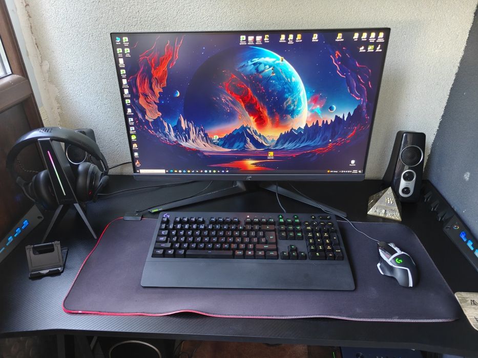 Setup Gaming Complet – PC + Monitor + Birou + Scaun + Periferice rtx 3060 ti , i5 10600k