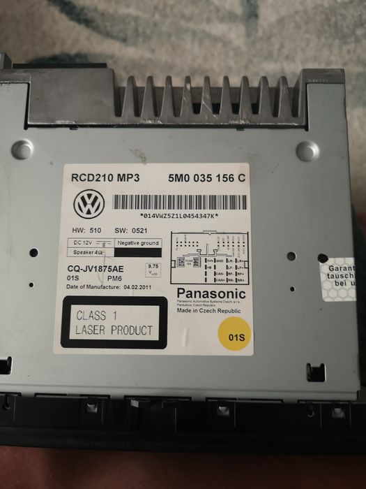 Radio vw Rcd 210 mp3