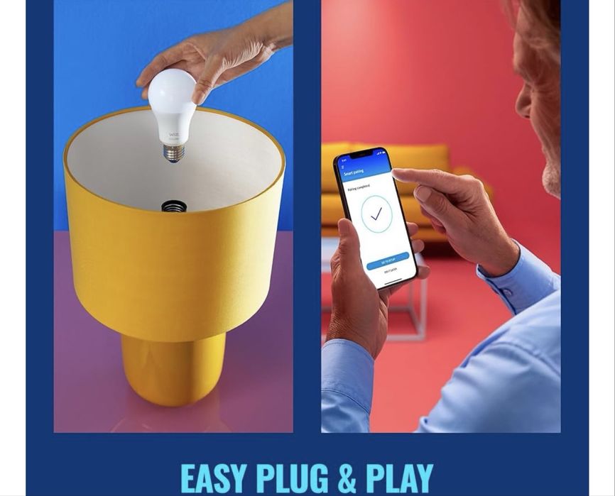 Bec inteligent WiZ Colour [E27 cu șurub Edison] WiFi conectat.