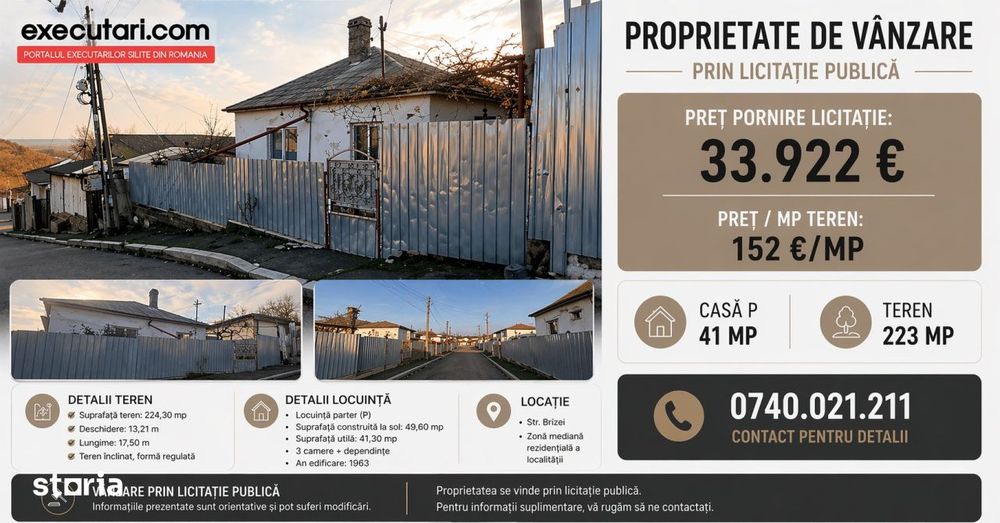 Casa P - 41mp + Teren - 223 mp, Tulcea