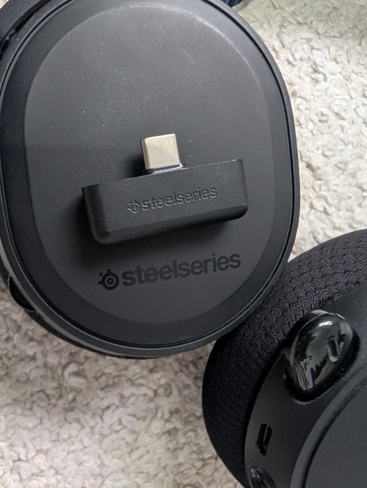 Căști wireless gaming SteelSeries Arctis 7P Black (PS5 / PC / Switch) – pernuțe noi