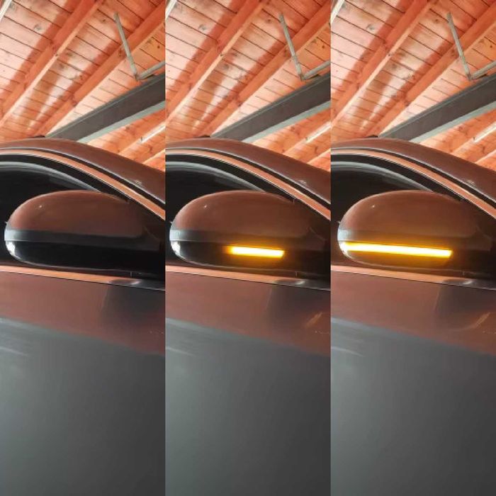 Гаранция! LED Динамични Мигачи за Огледала VW Golf Passat Jetta Skoda