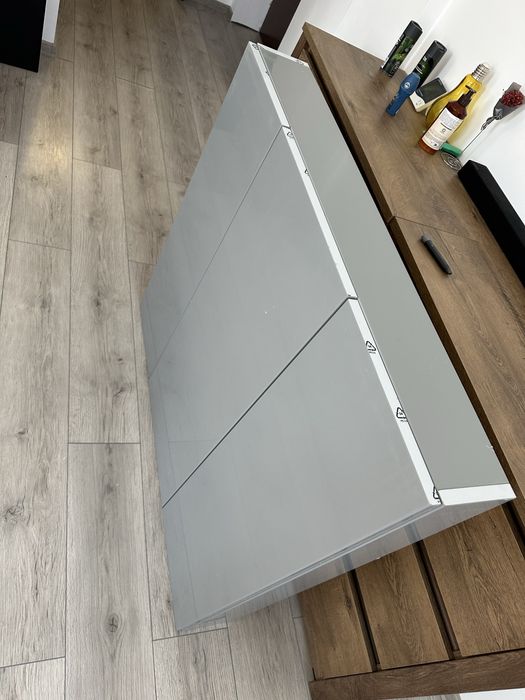 Dulap MDF baie suspendat, gri, 90 x 100 X 15 cm • GoodHome Imandra