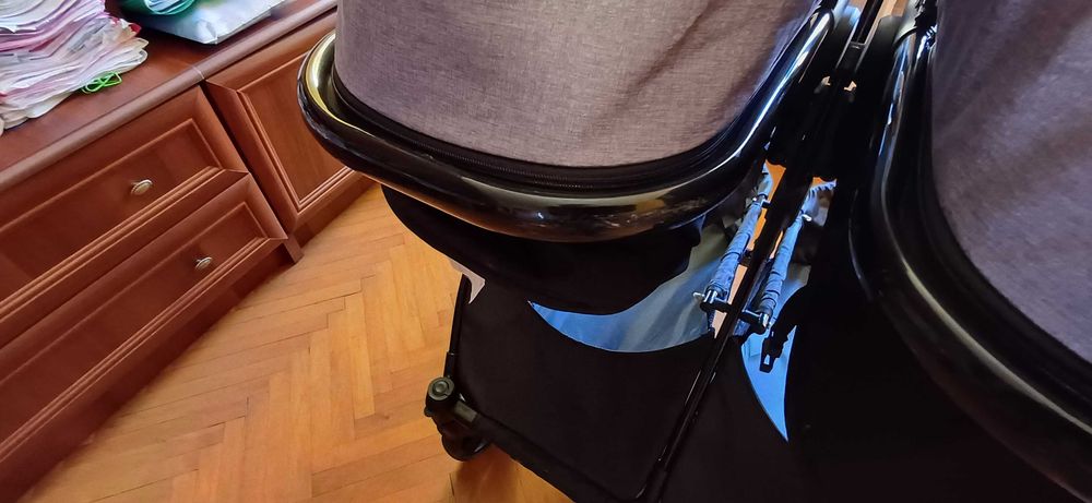 Количка за близнаци 2 в 1 Baby Giggle - Duet Practik+ подарък бънджи