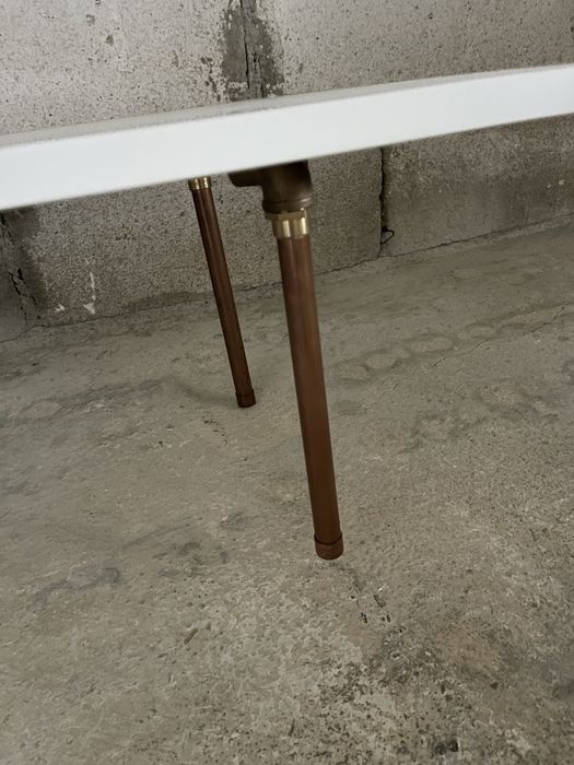 Masuta cafea din alb lucios (130cm x 60cm)