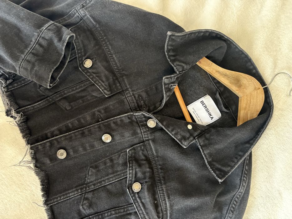 Дънково яке Bershka черно XS