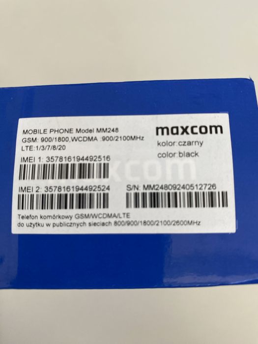 Telefon MAXCOM , dual sim, black