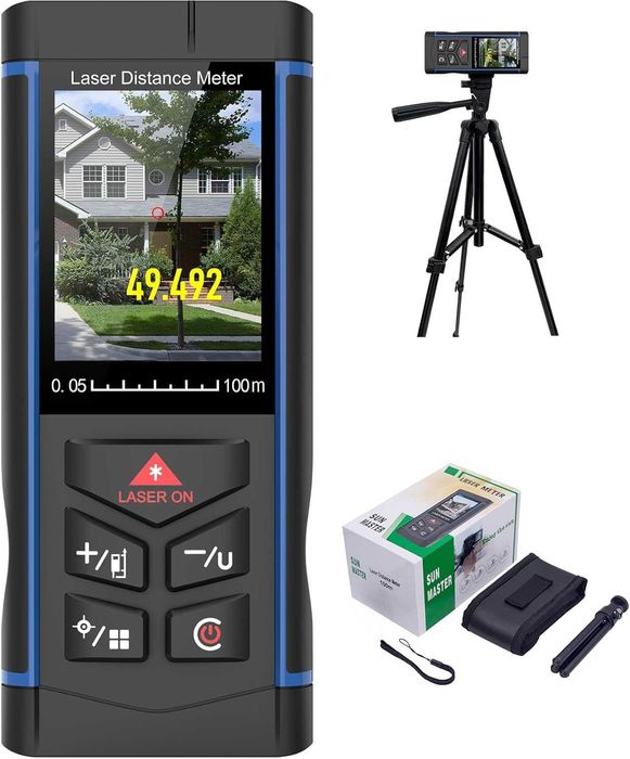 Telemetru Laser 100m Camera 6X Nivela Electronica Trepied Inclus
