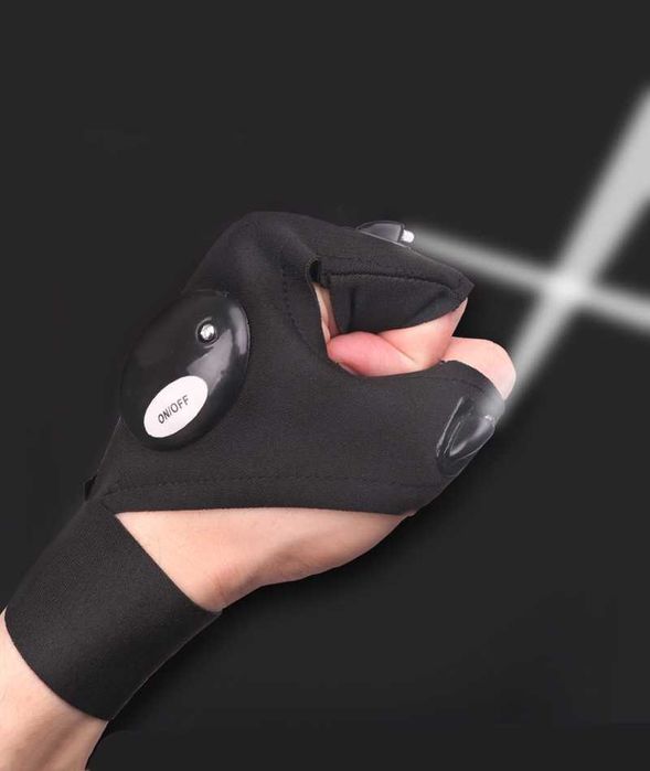 Светещи ръкавици чифт LED светлина ръкавици за рибари ловджии къмпинг