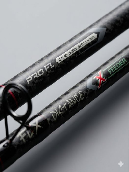 Lansetă Feeder FL FLX Distance 3.90m, 60-180g, 3+5buc