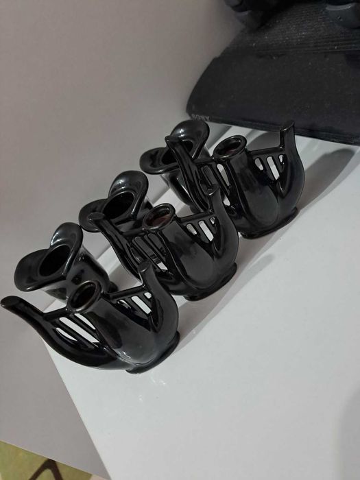 Стари малки български вазички и свещник