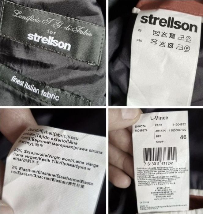 Sacou de lux Strellson, Lână Virgină T.G. di Fabio, Bărbați - 46