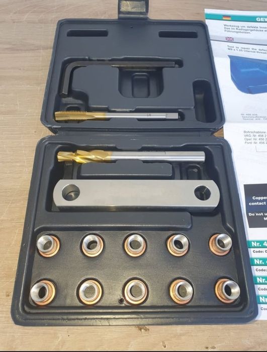 Set de reparare filet știfturi ghidaje etrier frână grup VAG
 Muller-Werkzeug Germania