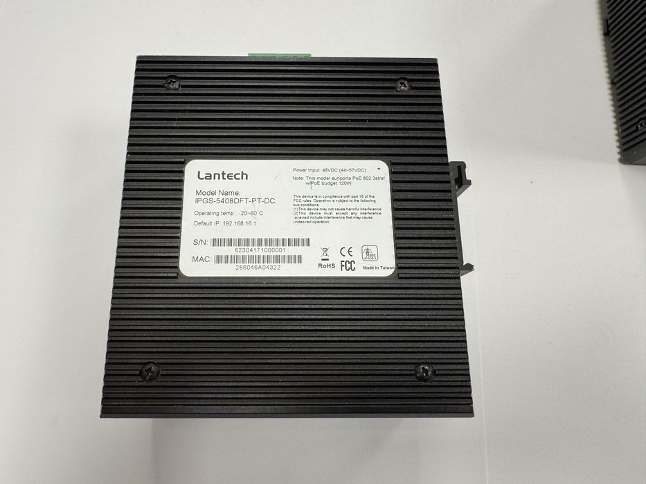 Switch gigabit industrial POE Lantech IPGS-5408DFT