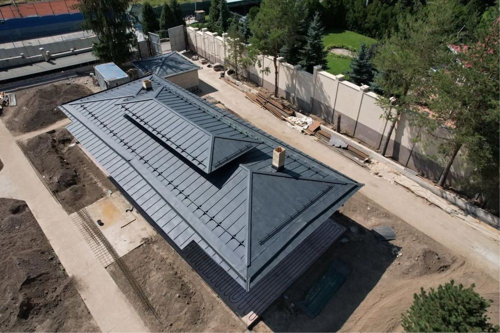 Монтаж черепицы, водостоков, сайдинга