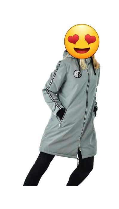 Демисезонная удлиненная парка-бомбер