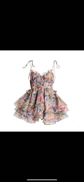 Рокля с цветя и пеперуди по модел на Missrosier