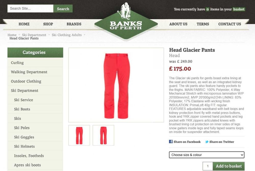 Head Glacier Ski панталон NEW size S