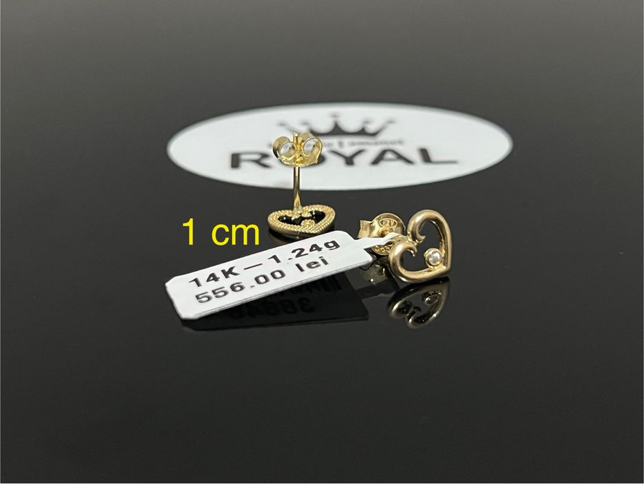 Bijuteria Royal CB : Cercei copil aur 14k 1,24 gr