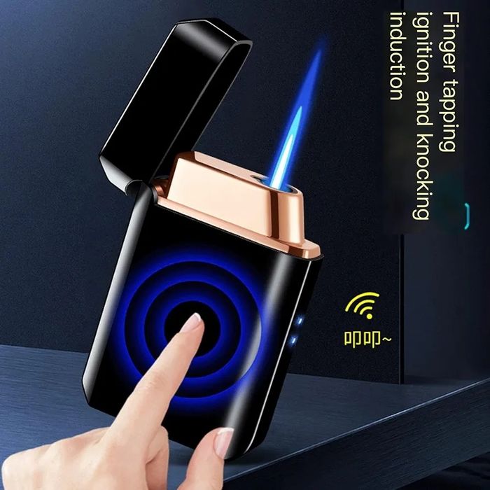 Сензорна газова запалка с гласово запалване или разклащане тип джет