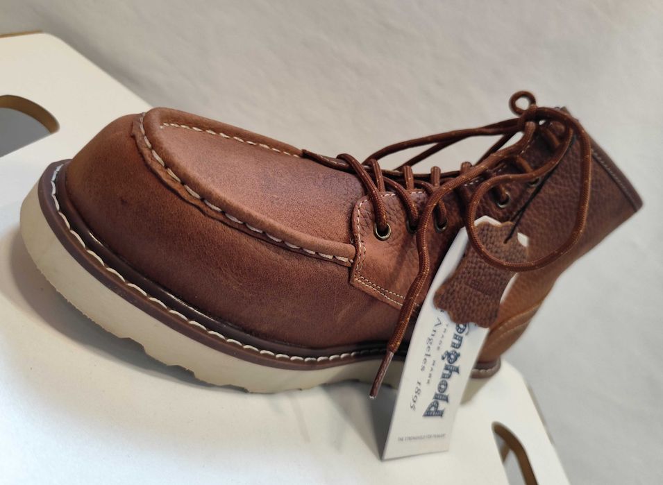 Ghete lace up 42 42.5 moc toe de lux STRONGHOLD NOI piele naturala