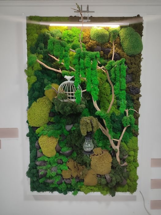 Пано Стабилизированный Мох ,Пано Море Эпоксидная Смола & Мохе