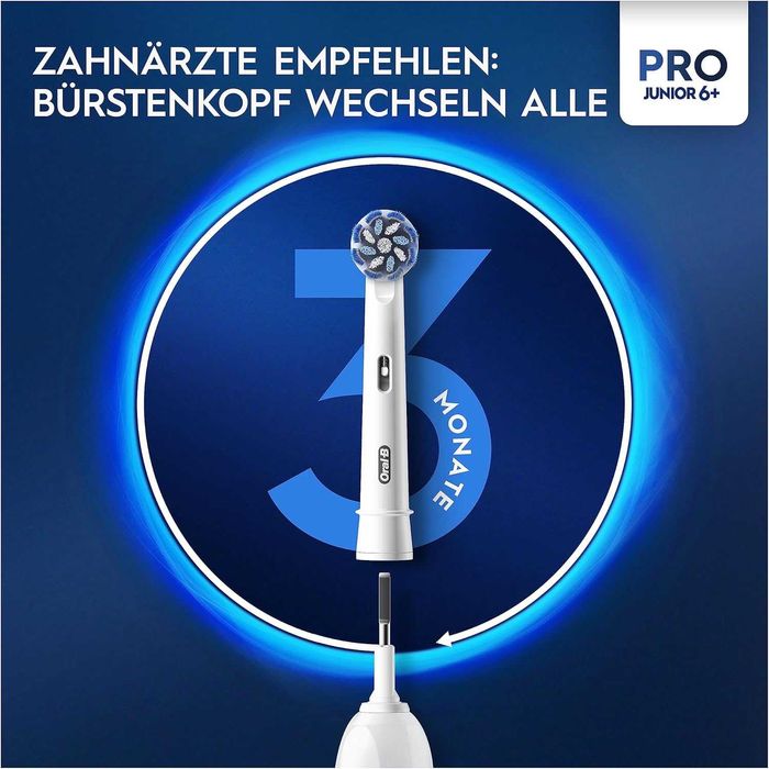 Електрическа четка за зъби Oral-B Pro Junior 6+ , зелена