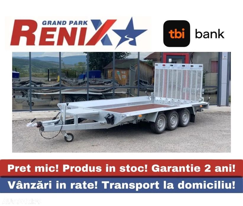 Martz Remorca Transport utilaje  400/180cm 3 axe Remorca transport utilaje