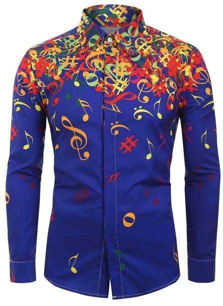 Camasa barbati marimea M cu note muzicale