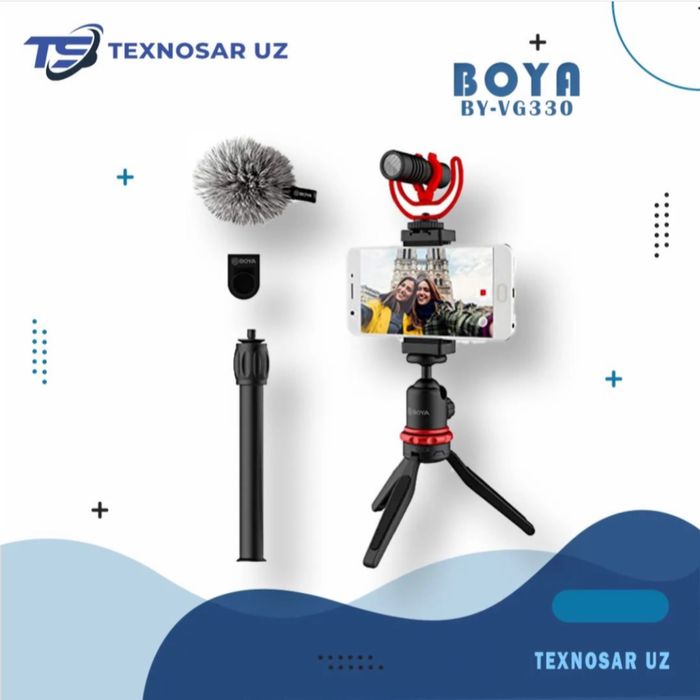 BOYA BY-VG330  это универсальный видеокомплект для смартфонов